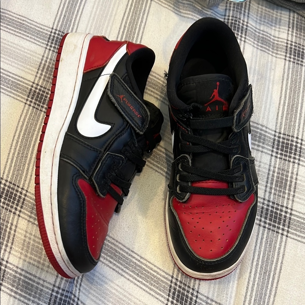 Nike Jordans Black and Red Sneakers